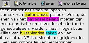 De Google toolbar kleurt zoekwoorden op de webpagina