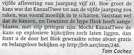 LVBlog in De Morgen