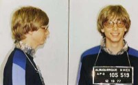 Bill Gates ten tijde van een arrestatie in 1977