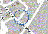 Maporama geeft het adres aan op de kaart