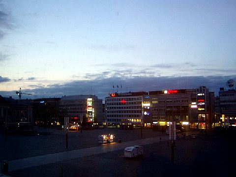 Marktplein van Kuopio - midden in de nacht