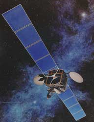Artist's impression of LoralSkynet's atlantic Telstar 12 satellite