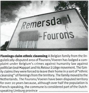 Ethnic cleansing in Belgium?