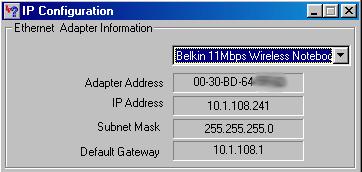 Telenet Hotspot IPconfig screen