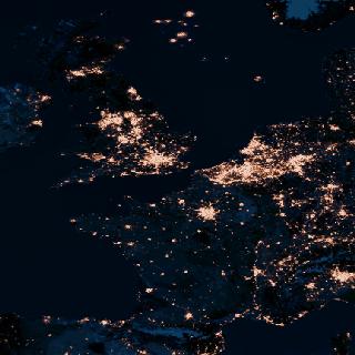 West-Europa vanuit de ruimte