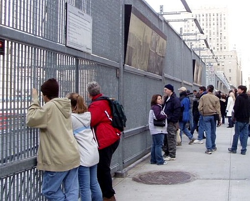 NYC - Ground Zero - fence and public