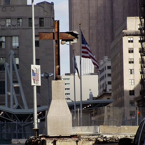 NYC - Ground Zero - rusty cross